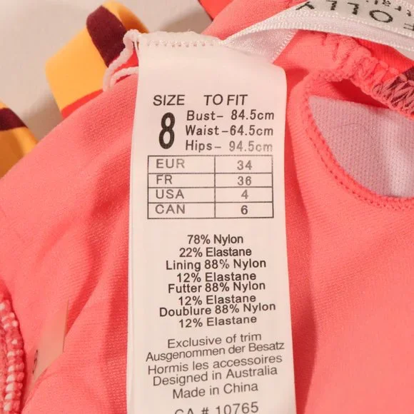 NWT Seafolly X Revolve Cut Copy Multi Strap Bralette in Tangelo - Picture 13 of 15